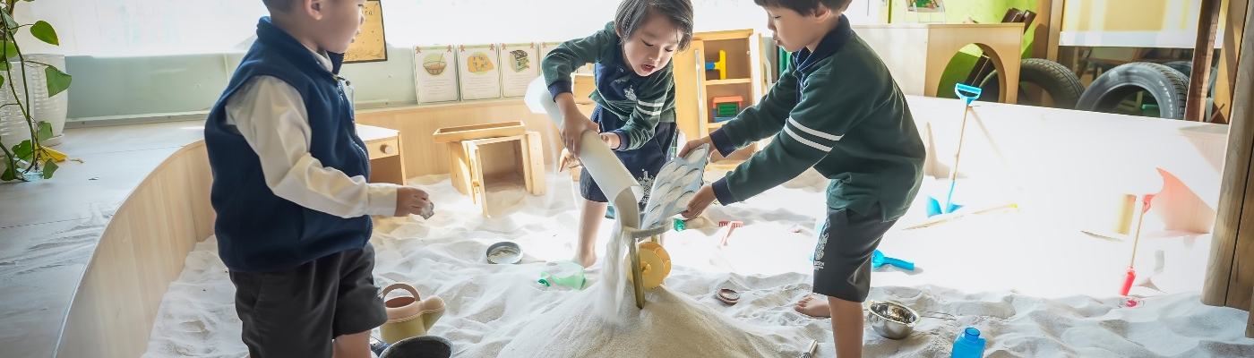 Children learning through purposeful play